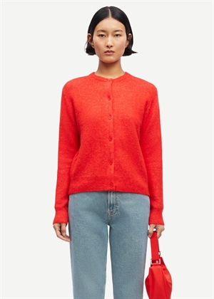 Nor short cardigan 7355 Flame Scarlet Samsøe 